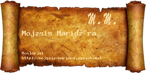 Mojzsis Marióra névjegykártya